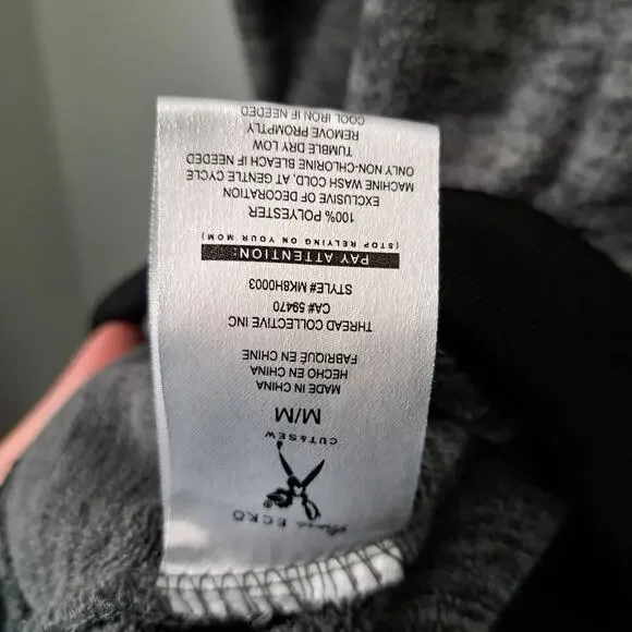 Marc Ecko Cut Sew Gray Fleece Hoodie Men's Medium - Picture 5 of 6